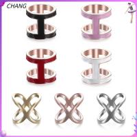 CHANG แฟชั่นสำหรับผู้หญิง Cross X Shape คลิปติดผ้าพันคอรูปตัวอักษร H เข็มกลัดเคลือบฟันผ้าคลุมไหล่ผ้าพันคอเครื่องประดับคลิป Gesper Syal