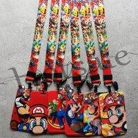 【hot sale】 ❏ B11 Ready Stock Cartoon Super Mario ID Card Lanyard Multi Function Cardholder Handphone Strap String Student