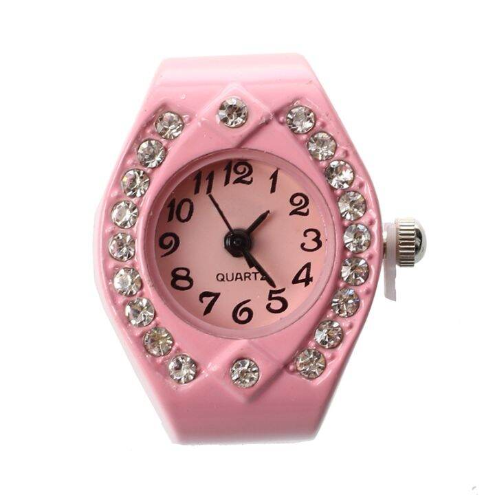 women-pink-alloy-quartz-pocket-finger-ring-watch-rhinestone-round-dial