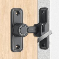 LWZH Dual Purpose Door Latch 90 Degrees Sliding Door Lock Free-punch Interior Door Metal Bolt Zinc Alloy Sliding Door Latch