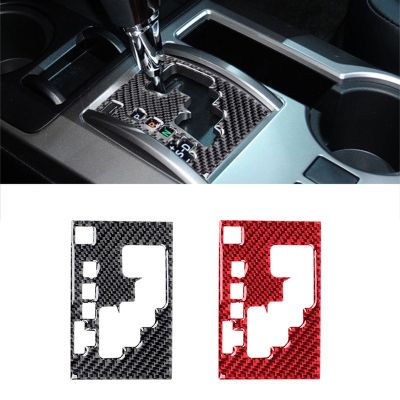 ☃✇▥ Carbon Fiber Car Gear Shift Frame Panel Trim Car Styling For Toyota 4runner 2010-2020 Left Drive Car Accessories Decorative