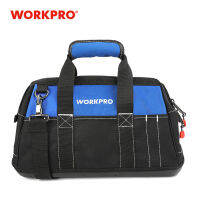 WORKPRO กระเป๋าเครื่องมือกระเป๋าเดินทางกันน้ำผู้ชายกระเป๋าสะพายข้างเครื่องมือที่เก็บกระเป๋าพร้อมฐานกันน้ำจัดส่งฟรี