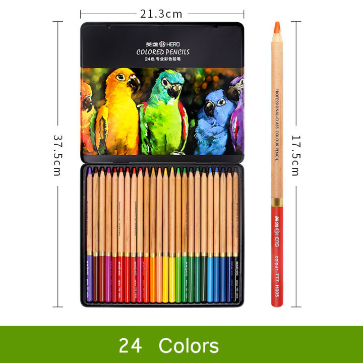 2022มืออาชีพน้ำมันดินสอสีสีวาดชุดไม้ดินสอสีสำหรับจิตรกรรมโรงเรียนอุปกรณ์ศิลปะกล่องดีบุก