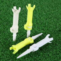 2Pcs 76Mm Golf Guide Tee 180 ° Rotatable Plastic Claw Golf Ball Holder Golf Training Aids For Driving Range Training Whiteyellow