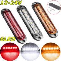 【CW】 2/4/10Pcs 6 Car Side Lights Ultra Thin Brake Rear Warning Tail SUV Truck Motorcycle Lightbar 12V 24V