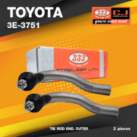 (ประกัน 6 เดือน) ลูกหมากคันชักนอก TOYOTA CAMRY, ESTIMA, HIGHLANDER, PREVIA, USA CAMRY / ACR30, CLR30, ACV30, ACU20, CAMRY ACV30 01-On โตโยต้า / 3E-3751 / ยี่ห้อ 333 (1คู่ 2 ตัว) TIE ROD END, OUTER (ซ้าย / ขวา)