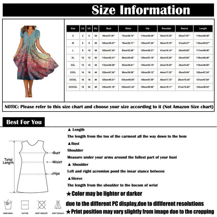 เดรสแขนสั้นคอวีพิมพ์ลายสำหรับแฟชั่นของผู้หญิงและเข้ากับทุกชุดฤดูร้อน
