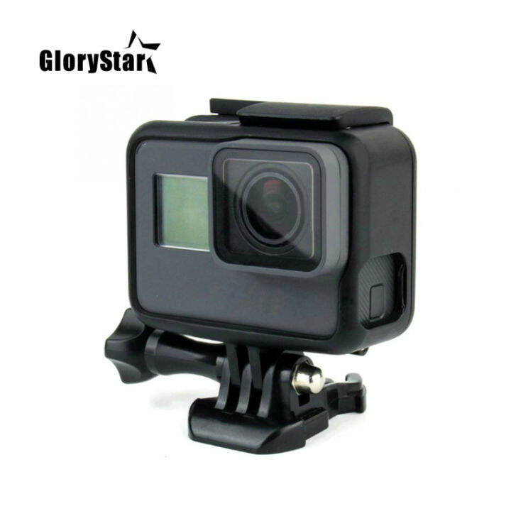 glorystar-สำหรับอุปกรณ์-gopro-ฮีโร่5-6-7ป้องกันกรณีกรอบกล้องวีดีโอกรณีที่อยู่อาศัยสำหรับ-gopro-hero5สีดำการกระทำกล้อง