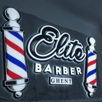 Custom Barber Salon Acrylic Led Advertising Sign Board Haircuts Shop Neon 3D Signs Wall Signage