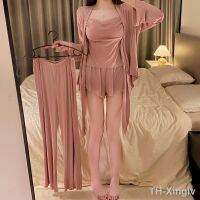 【hot】❧▽  Woman 4/3 Pcs Sleepwear Set With Chest Modal Pyjamamas Sleeve Cotton Negligee Homewear