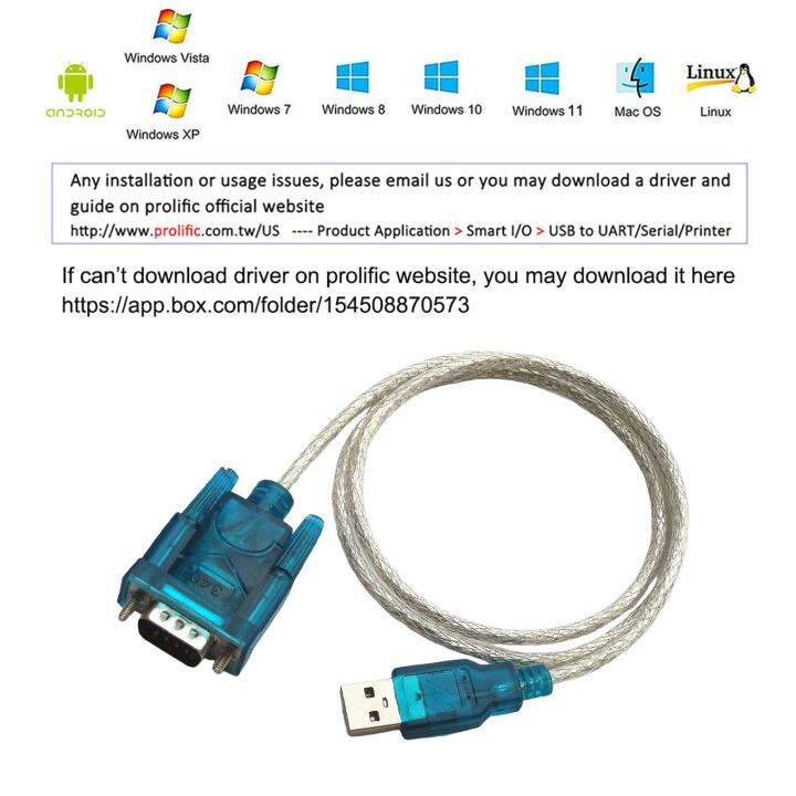 rs232-com-pda-db9-9-pin-ke-adaptor-kabel-usb-2-0-ke-chip-port-seri-ch340-wch-cocok-untuk-windows-7-8-1-10-11-xp-vista-mac-os