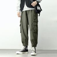 CODniuba270 ?READY STOCK? New Super Handsome Ins Mens Black Casual Trousers Cropped Trousers Trousers Overalls Work Pants