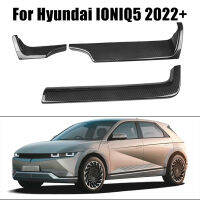 Central Control Air Outlet แผงฝาครอบ Trim Part แดชบอร์ดสีดำคาร์บอนไฟเบอร์สำหรับ Hyundai IONIQ 5 2022อุปกรณ์เสริม