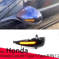 2x Dynamic Side Mirror Blinker Light LED Turn Signal Lamps For Honda Civic MK8 8th Hatchback 3 door 5 door Type-S Type-R 05-12Signal Light Assemblies