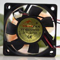 For SNOWFAN Y-Y6025H24B 24V 0.12A 6025 Cooling Fan 6CM DC Fan