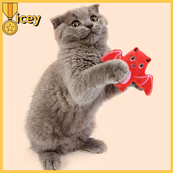 ของเล่นสัตว์เลี้ยงในร่มแมวของเล่นเคี้ยวยัดไส้แบบโต้ตอบทำความสะอาดฟันความเบื่อ-relief-วันฮาโลวีน