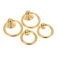 2Pcs Gold Cabinet Knobs and Handle Door Drawer Cupboard Furniture Pull Ring Handle Jewelry Box Knob Fittings