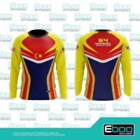 Baju merdeka 05 sublimation baju merdeka kanak 64 เสื้อแขนยาว ผ้าไมโครไฟเบอร์ สําหรับขี่รถจักรยานยนต์