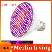 Merlin Irving Shop 12W 200 LED Plant Grow Light Bulbs E27 Lamp for Indoor Plants Growth Flower Greenhouse Vegetable Plants Growing