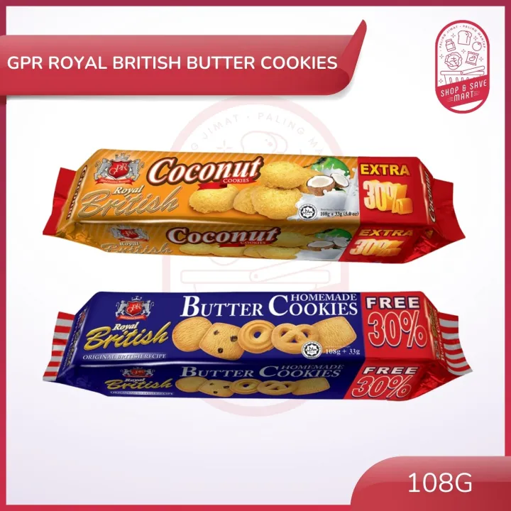 GPR Royal British Homemade Butter Cookies 108g (Flavor Coconut