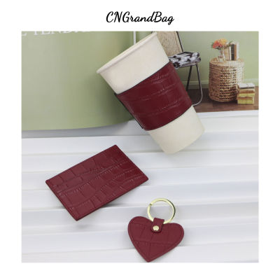 Personalized Leather Cup Holder Insulated Leather Cup Sleeve Saffiano smooth Leather Non-slip Wraps for Beverage Cups
