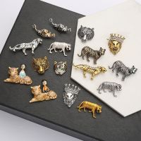 ⊙❡◈  Fashion Men Tiger Leopard Metal Brooches Pins Coat Badges Accessories Pin