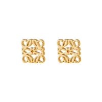 LOEWE ROM authentic 2023 French light luxury Luojia hollow geometric earrings temperament high-quality earrings