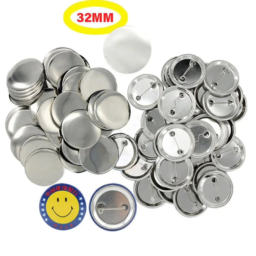 DIY Badge Button Maker Supplies/Parts Metal Pin Back 25mm-75mm