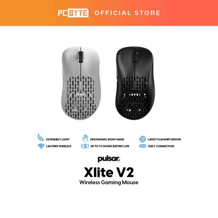 Pulsar Xlite V2 Wireless Competition Gaming Mouse - Black/White | Lazada