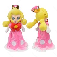 28CM Pink Princess Peach Plush Toys Cartoon Anime Film Dolls Action Figure Soft Plush Doll Toy Model Kids Gifts
