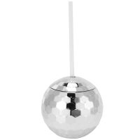 Disco Flash Ball Cocktail Cup Nightclub Bar Party Flashlight Straw Wine Glass Drinking Syrup Tea Bottle