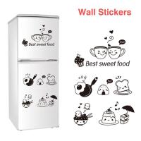 Removable Wall Stickers Room Wall Decoration Restaurant Kitchen Happy Western Fridge Coffee Stickers Wall Stickers  Decals