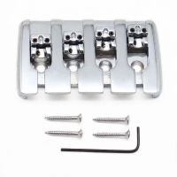 HR-4 String Bass Bridge A Style Top Load Tailpiece with Zinc Saddles for Electric Jazz Bass P Bass Black High Mass