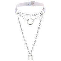 Female Clips Trend Collar with Breast Clip Alternative Women Men Clamp Clavicle Chain