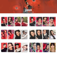 Jisoo โฟโต้คอร์ดการ์ดรูปอัลบั้มเดี่ยว Jisoo แบล๊คพิงก์การ์ดภาพถ่ายดอกไม้จิซู4ใบต่อชุด