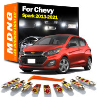 MDNG 13ชิ้นสำหรับเชฟโรเลต Chevy Spark 2013-2017 2018 2019 2020 2021ยานพาหนะ LED ภายในโดมแผนที่ชุดไฟรถยนต์ Led หลอดไฟ C An BUS