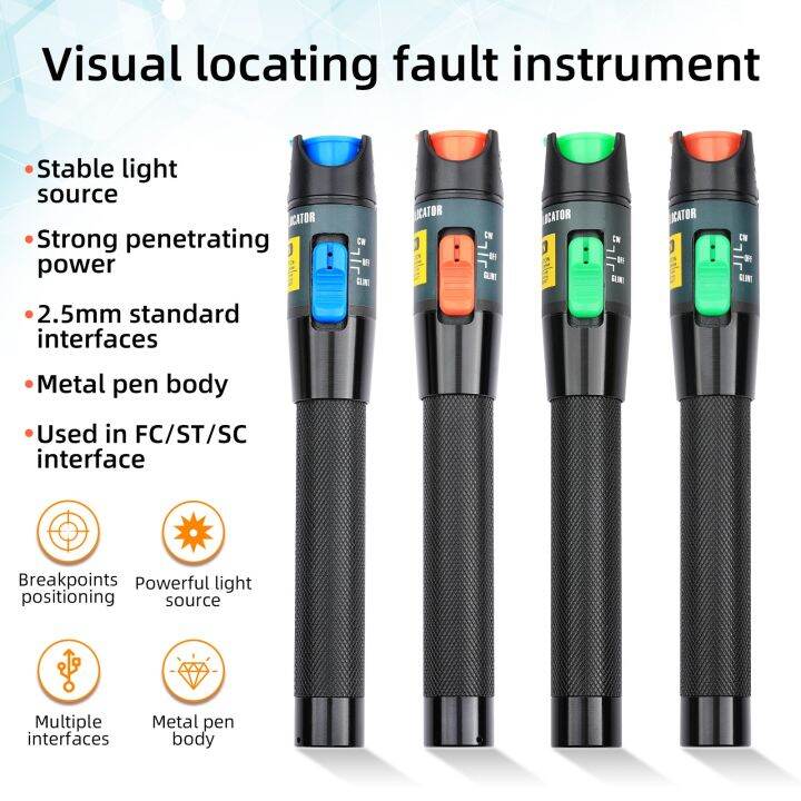Ftth Visual Fault Locator Red Light Source Fiber Optic Cable Tester Fiber Fault Detector Test Ftth Visual Fault Locator Red Light Source Fiber Optic Cable Tester Fiber Fault Detector Test