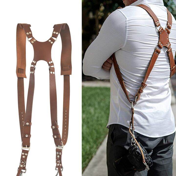 high-quality-camera-shoulder-strap-camera-adjustable-double-shoulder-leather-harness-photography-for-nikon-camera-accessories