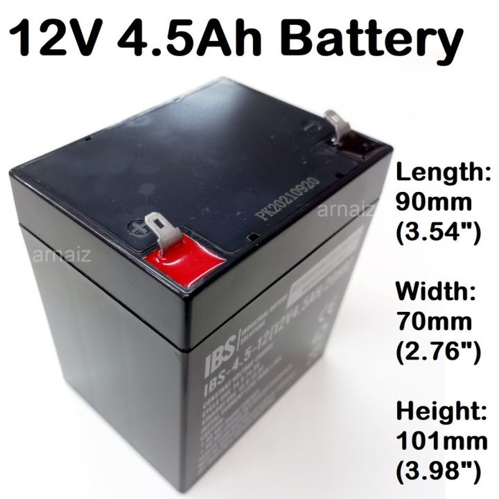 Ibs 12v 45ah 20hr Battery 12 Volts 45 Ampere Ups Replaces 12v 5ah 5a 12v 4ah 4a Battery 7108