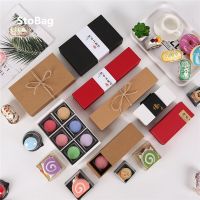 StoBag 10pcs Universal Gift Carton แบบพกพา Gift Candy Box Bow สินค้า กล่องบรรจุภัณฑ์ที่สวยหรู วันเกิด งานแต่งงาน ตกแต่ง