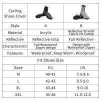 WEST BIKING Cycling Shoes Cover Full Waterproof Zipper Winter Thermal Bike Overshoe MTB Bicycle Shoe Cover Copriscarpe Ciclismo