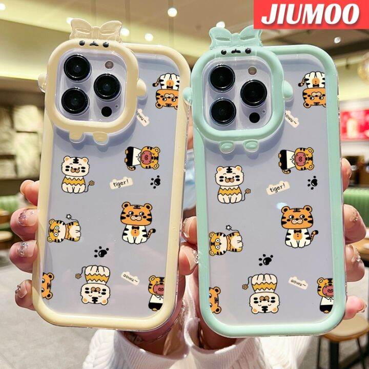 เคส-jiumoo-สำหรับ-vivo-y91-y95-y91i-การ์ตูนเสือน่ารักสร้างสรรค์สีสันสดใสน่ารักเลนส์กล้องถ่ายรูปมอนสเตอร์ตัวน้อยเคสโทรศัพท์โปร่งใสแฟชั่นป้องกันซิลิโคนนิ่มกันกระแทก