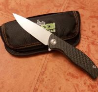 มีดพับ (Folding knife) Green Thorn F95 เหล็ก D2, Titanium