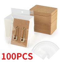 100pcs/Lot Earrings Necklaces Display Card Cardboard Jewelry Earring Package Packaging Cardboard Hang Tag Card Paper Opp Bag Set