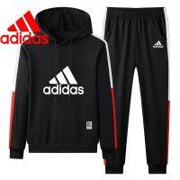 Adidas เสื้อกันหนาวลําลอง มีฮู้ด ทรงหลวม สไตล์เกาหลี เหมาะกับฤดูใบไม้ร่วง สําหรับผู้ชาย