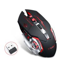 MOS เมาส์ไร้สาย เม้าส์ เกมมิ่ง   (มีแบตเตอรี่ในตัว)RGB Gaming Mouse  ชาร์จใหม่ได้  เม้าส์ เ เมาส์บลูทูธ  Mouse Wireless