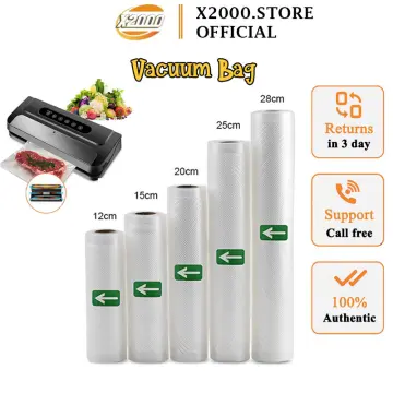 12cm 15cm 20cm 25cm 28cm Textured Vacuum Food Sealer Vac Bags Rolls Food  Storage