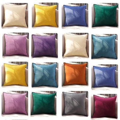 【SALES】 Sofa Pillow Cushion Cover Nordic Bedside Car Square Velvet Backrest Big Without Core Light Luxury