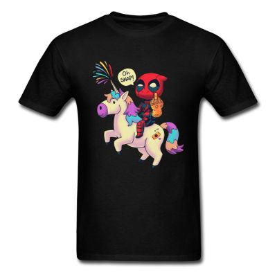 Deadpool Rainbow T-Shirt New Cartoon T-Shirt For Men Printed Men 100% Cotton Gildan