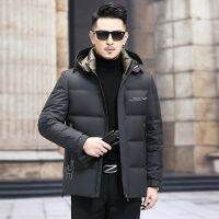 [COD] cold series high-end goose down jacket hooded autumn and winter young middle-aged business short thickened fleece